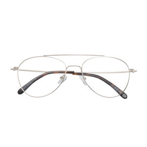Ovale <span class=keywords><strong>à</strong></span> la mode style charnière spéciale résine lentilles mâle montures optiques en métal pour hommes - Product Image 2