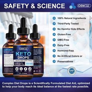OEM BHB Keto Diet Drops mejora el líquido inmune cetonas cetogénicas suplemento metabolismo Booster efectivo apetito peso desintoxicación - Product Image 5