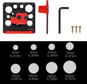 調整可能アルミニウム合金木工ダボメーカー 電動ドリル用丸棒補助工具 - Product Image 5