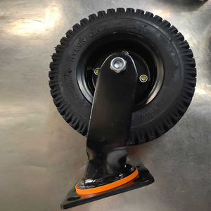 Ruedas Neumáticas Giratorias de 9 Pulgadas, Ruedas Industriales Resistentes de Goma Negra Inflable <span class=keywords><strong>para</strong></span> Carretillas - Product Image 1