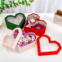 Caja de Regalo Grande en Forma de Corazón con Ventana, Personalizable con Impresión, Hecha con Materiales Reciclados, Acabado Mate, Venta al Por Mayor