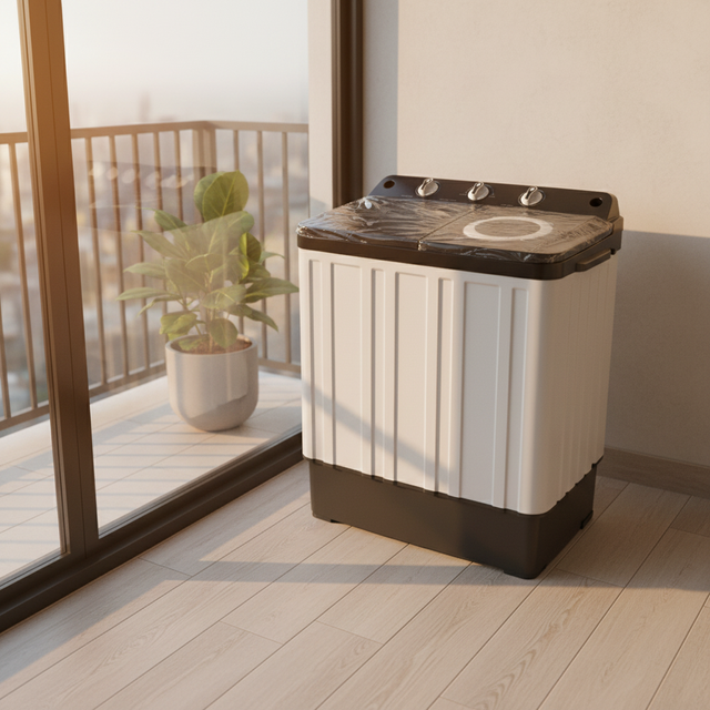 8-kilogram Best-selling English Version Double-tub Washing Machine with Dryer Portable Washing Machine