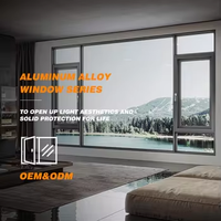 Ventanas de Aluminio de Doble Panel con Diseño Moderno, Ventana Abatible de Aluminio y Vidrio con Diseño Moderno Personalizado