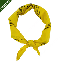 Bandana carré ou triangulaire en coton, entièrement personnalisé, imprimé, pour hommes et femmes, avec logo, fabrication sur mesure