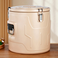 Seau isotherme commercial portable pour la restauration, baril isotherme en acier inoxydable pour aliments chauds et froids