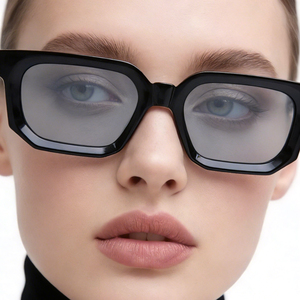 Lunettes <span class=keywords><strong>de</strong></span> soleil personnalisées en nylon et acétate, design 2023, logo personnalisé, UV400, pour hommes et femmes, monture transparente blanche - Product Image 2