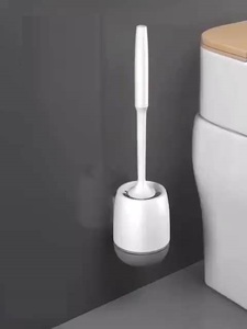<span class=keywords><strong>Brosse</strong></span> de <span class=keywords><strong>toilette</strong></span> murale suspendue lavable et efficace, à poils doux, en <span class=keywords><strong>silicone</strong></span> premium et durable, noire/grise - Product Image 2