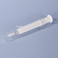 Flacon pompe sans air en plastique recyclable de luxe 5ml 10ml 20ml pour soins de la peau, emballage seringue, estampage à chaud, impression personnalisée pour les yeux
