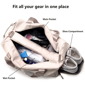 Bolsa de gimnasio portátil grande para deportes al aire libre, impermeable, almacenamiento de fin de semana, equipaje de viaje ligero con características duraderas - Product Image 3
