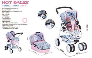 Poussette pour poupées OEM ODM landau siège auto avec base système de voyage trotteur pour bébé avec roues 3 en 1 landau <span class=keywords><strong>double</strong></span> poussette - Product Image 5