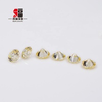 Baifu - Circonitas Cúbicas Facetadas Redondas de 8 mm en Color Amarillo Canario Claro, Piedras Preciosas Sueltas