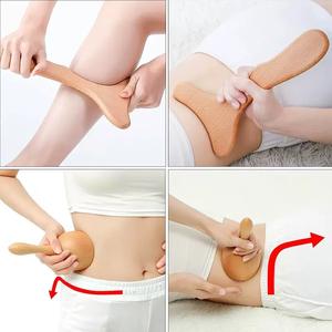 Kit d'outils de massage en bois 16-en-1 OEM d'usine, masseur en bois, cadeau artisanal pour le remodelage corporel, la lutte contre la cellulite, la beauté et les soins personnels - Product Image 2