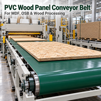 Bande transporteuse en PVC pour panneaux de bois, courroie industrielle personnalisée pour le mobilier en MDF, OSB et les machines de transformation du bois
