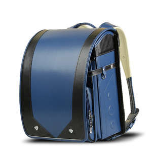 Japanese Style Student <b>Backpack</b> Blue Black <b>Brown</b> Geometric Pattern Durable Pressure Reducing School Education Unisex Spring 2023 - Product Image 2