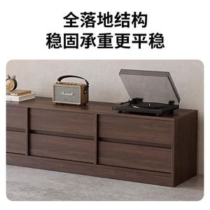Dingyue Tv Cabinet Double Layer Storage <b>Drawer</b> Living Room Office Floor Standing <b>Side</b> <b>Table</b> - Product Image 3