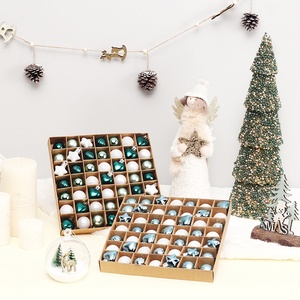 Nuove <span class=keywords><strong>Decorazioni</strong></span> Natalizie Eden di Alta Qualità Fatte a Mano in Plastica Set di Palline Decorative Speciali da 3cm/62 Pezzi con Confezione Regalo - Product Image 2