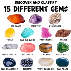 Pierres précieuses éducatives Découvrez des jouets Gem Stone Dig <span class=keywords><strong>Kit</strong></span> STEM Science Excavation Archéologie Gem Creuser Kits pour enfants Collection - Product Image 4