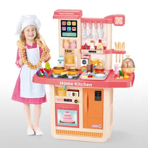 Samtoy Multifunktionales Set Kochen Set Speisen Küche Spielzeug für Mädchen Kinder großer neuer Stil 2024 mit Farbwechsel von Speisen