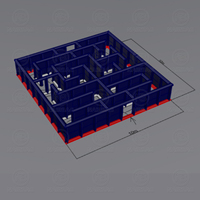 Riesiges Aufblasbares Labyrinth Outdoor-Spiele Aufblasbare Zaunfelder Labyrinth-Bunkerwände Aufblasbare Laser-Tag-Arena Luft-Hindernis-Labyrinth