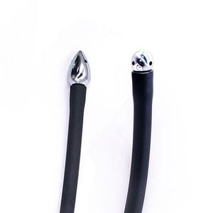 Многоразовая силиконовая черная Анальная трубка с конической и круглой головкой 150 см, высококачественный шланг для душа - Product Image 4