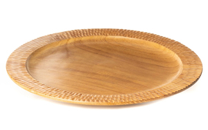 <span class=keywords><strong>Assiette</strong></span> de service en bois sculpté à rebord <span class=keywords><strong>Assiette</strong></span> de service en bois de <span class=keywords><strong>teck</strong></span> Plateaux de service ronds en bois - Product Image 4