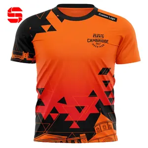 Custom Polyester Marathon Running T Shirt Gym Sport Matches Team Logos Tshirts Sublimation Print Men Quick Dry Fit T-Shirt