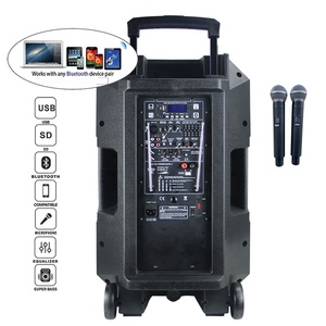 Ensembles de karaoké portables alimentés par batterie 1300W 15 pouces avec woofer, DJ/PA, boîte à son, LED+Support+Micro+Égaliseur+ECHO+MP3+RC Bocina Parlante - Product Image 4