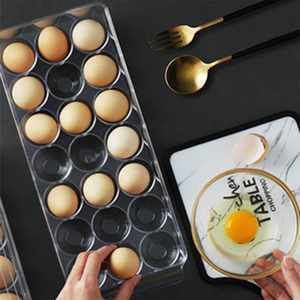 Depolama ve organizasyon için istiflenebilir PET plastik yumurta tepsisi depolama kapaklı kutu buzdolabı organizatör kutuları - Product Image 6