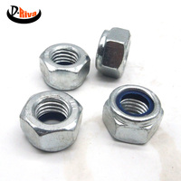 Tiempo de entrega corto M3 Din 985 Acero galvanizado Nylon Tuerca de bloqueo hexagonal Tornillo de stock rico para piezas de motor de maquinaria