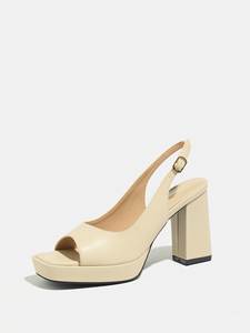Vente directe d'usine, sandales à bout ouvert sexy en abricot, talons de 9,<span class=keywords><strong>5</strong></span> <span class=keywords><strong>cm</strong></span>, talons hauts pour femmes, chaussures élégantes pour les soirées - Product Image 2