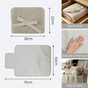 <span class=keywords><strong>Cambiador</strong></span> de Pañales Plegable de Felpa, Tapete <span class=keywords><strong>Portátil</strong></span> para Viajes, Lavable y Fácil de Limpiar - Product Image 2