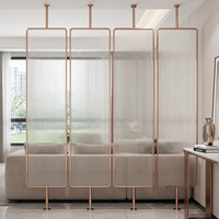 Panneau décoratif de séparation de pièce autoportant en acier inoxydable 304 découpé au laser pour la décoration intérieure de mariages, hôtels et halls d'entrée