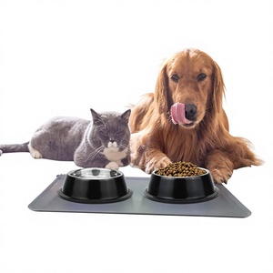 Tazón Portátil de Acero Inoxidable Antideslizante e Impermeable para Mascotas, Tamaño Pequeño, Forma Redonda, para Agua y Comida al Aire Libre para Perros y Gatos - Product Image 1