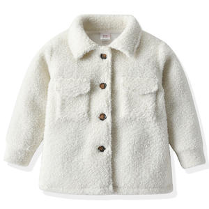 Vêtements d'hiver en gros pour enfants, manteaux blancs de marque pour bébés filles avec doublure en polaire de Chine - Product Image 1