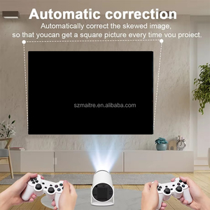 X10 Plus Spiel projektor <span class=keywords><strong>Retro</strong></span>-Videospiel konsole Android 11 System <span class=keywords><strong>Wireless</strong></span> 2,4 GHz 64GB Tragbare Heimkino-Projektoren schreiben - Product Image 3