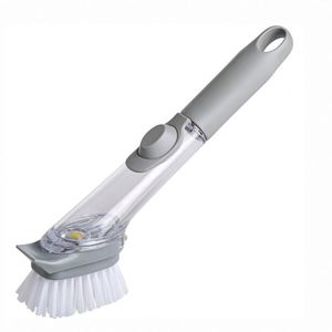 Long-Handle Kitchen <b>Cleaning</b> <b>Brush</b> Hydraulic Pot <b>Brush</b> Liquid Addition Non-Stick Oil Lazy Soap Dispenser Dishwashing <b>Brush</b> - Product Image 5