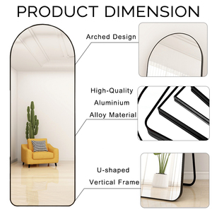 Arc en métal cadre doré personnalisé <span class=keywords><strong>Vintage</strong></span> décoratif chambre à coucher Dressing Long pleine longueur <span class=keywords><strong>grand</strong></span> mur <span class=keywords><strong>miroir</strong></span> sur pied - Product Image 3