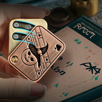 Jouets cadeaux EN71 EDC en alliage de zinc, avec mécanisme coulissant, thème Halloween, carte de poker haptique, pour la décompression et l'illusion optique