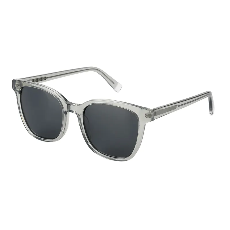 NEW fashion low price italy rectangle transparent clear grey acetate shades sunglasses for women men