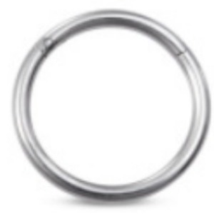 Anneau sans filetage en titane F136 pour piercing nez, lèvre, téton, bijou corporel en métal pur de forme circulaire pour piercing tendance - Product Image 2