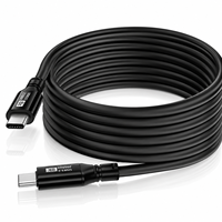 Kabel USB3.2 20Gbps 8K 5A Tipe-C Male to Male 100W Super Flash Charge, Ramah Lingkungan, Kamera Putar 180 Derajat, untuk Komputer, IOS, Printer