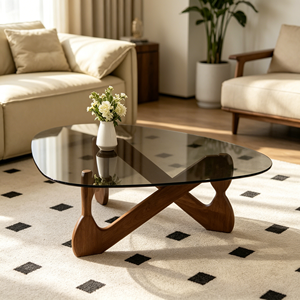 Table basse en bois moderne, design mid-century, faite à la main, multi-usages, durable, OEM/ODM, taille personnalisée disponible, meubles de salon - Product Image 4