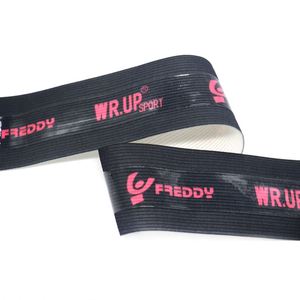 Woven Spandex/Nylon Elastic <b>Webbing</b> with Rubber Anti-Slip Grip Oeko-Tex Certified - Product Image 1