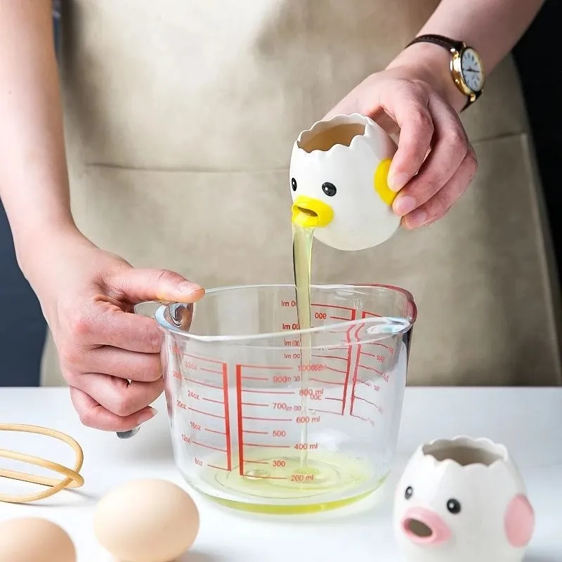 TX Cute Cartoon Eiweiß Separator Einfache Trennung von Eiweiß und Eigelb Keramik Kochen Küchen werkzeug