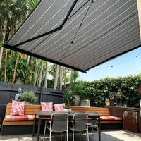 Vente flash : auvents rétractables électriques en aluminium pour extérieur, cadre en aluminium, cassette intégrale, couleur personnalisée, auvent rétractable en aluminium
