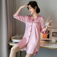 Vente En Gros De Couleurs De Luxe Robe De Soie Satin Vêtements De Nuit Robes De Demoiselle D'honneur De Mariage Robe Du Matin