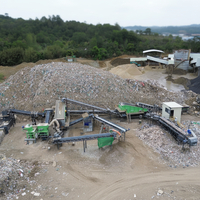 Machine de tri des déchets solides municipaux certifiée CE, ligne de production de recyclage des DSG, usine de traitement des déchets de déponnement 20-100t/h