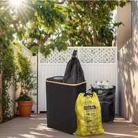 Poubelle de cuisine 2-en-1 robuste en plastique pour déchets et compost avec sac intérieur lavable