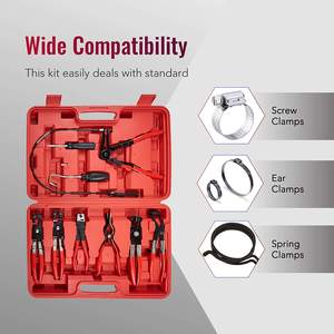 YIZHE 9 pièces Outils de réparation automobile Pinces de serrage flexibles pour tuyaux Pinces de serrage pour tuyaux Outils de serrage pour tuyaux - Product Image 3