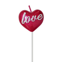 Paraffin-Wachs Halbhandgefertigte Unparfümierte Herzförmige Geburtstagskerzen für Qixi Festival Valentinstag Heiratsanträge